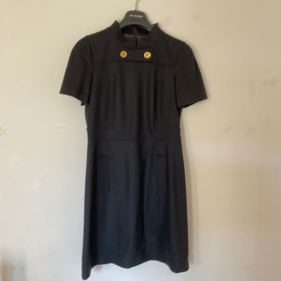 Judith & Charles Size 10 Wool Black Dress - Picture 7 of 8